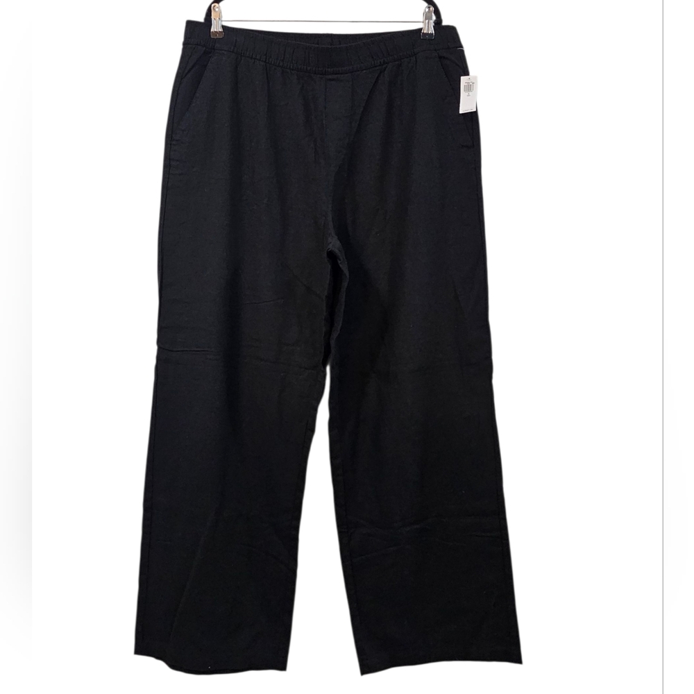 NWT Old Navy High-Waisted Linen-Blend Wide-Leg Pants Size XLT